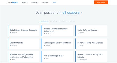 Careers page .